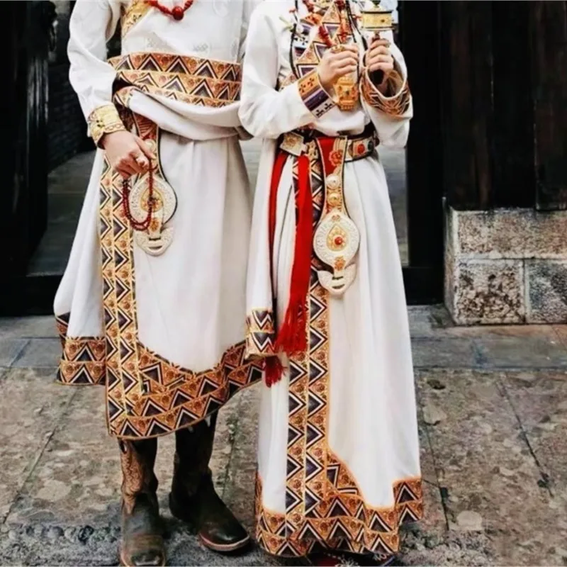 Couple's Tibetan Robe Men's and Women's Wear Clothing Costumes Ethnic Style Coat Trip Shoot