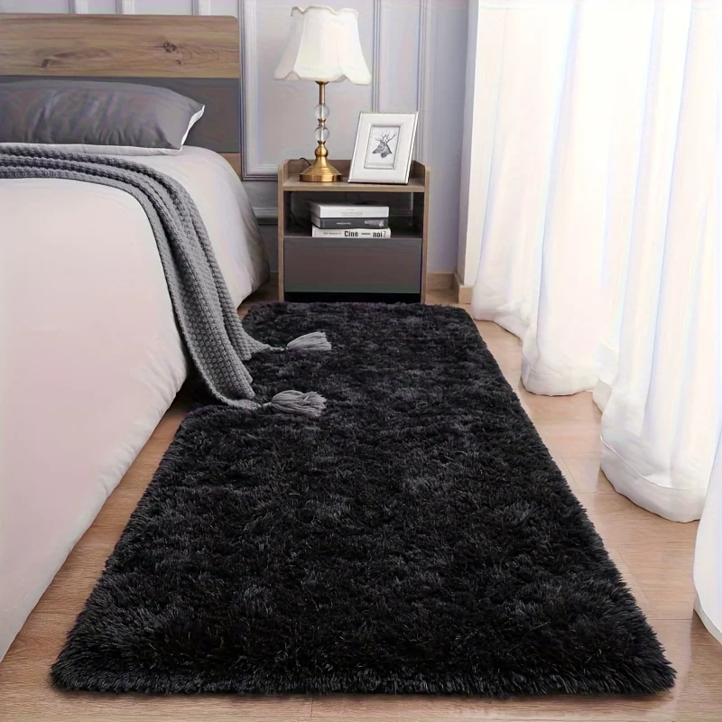 

VIKAMA Luxurious Interior Decorative Carpet Soft Plush Bedroom Bedside Rug Living Room Floor Mat Home Decoration