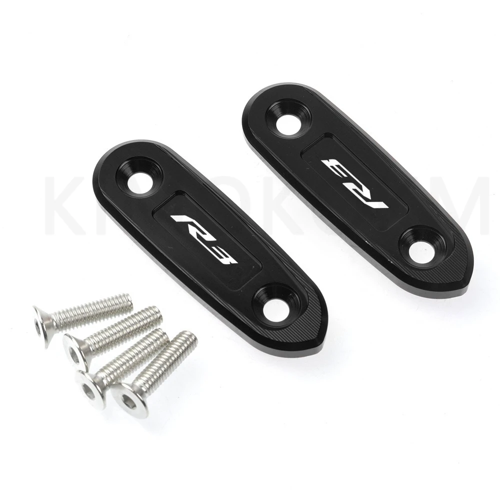Suitable for Yamaha YZF-R3/R15 V3 V4 Modified Rearview Mirror Decorative Cover, Mirror Base, Mirror Code Decorative Cover