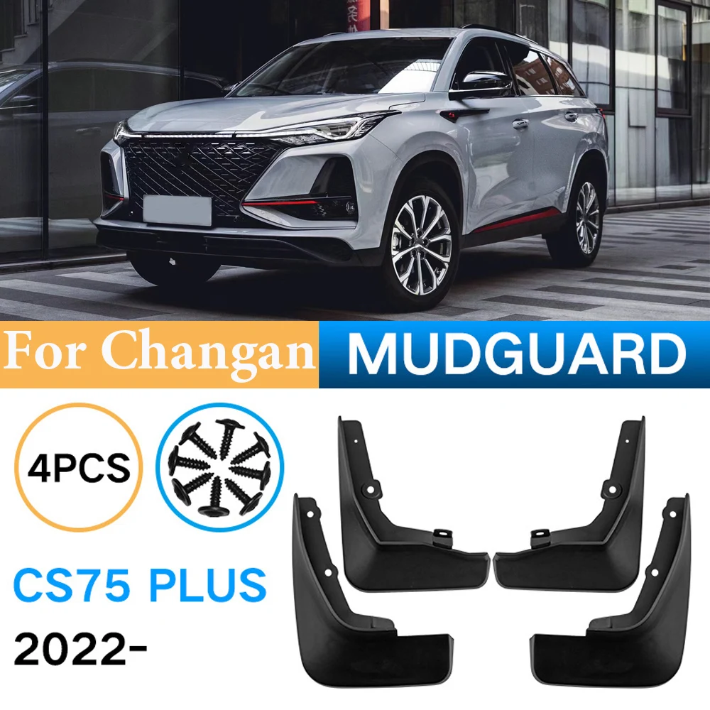 

4PCS Front Rear For Changan CS75 PLUS 2022- Mudguards Fender Mudflaps Car Accessories Mud Flap Guards Splash Mudguard