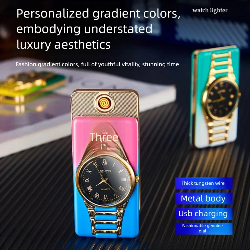 Multi Functional and Versatile Cigarette Lighter with Customizable Creative Tungsten Wire Clock Lighter