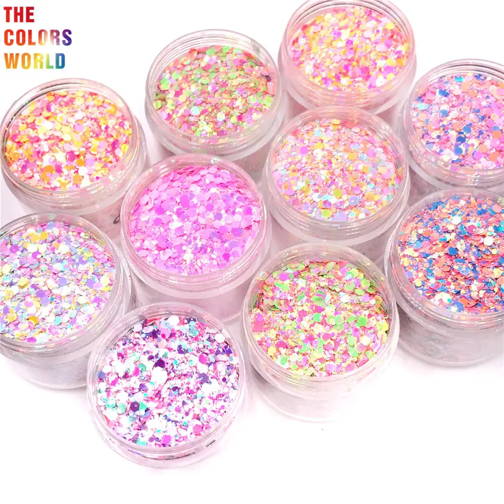 TCT-569 Chunky Nails Glitter Nail Art Decoration Маникюр коренастый Makeup 매니큐어 Tumbler Crafts DIY Manicure Festival Accessories