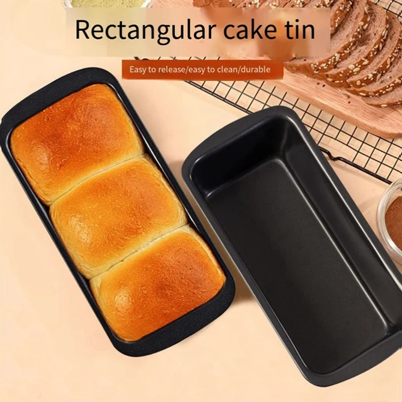 Panela de pão antiaderente retangular, Panela de pão de aço carbono, Molde do bolo de pão, Pastelaria Bakeware, DIY, 1Pc