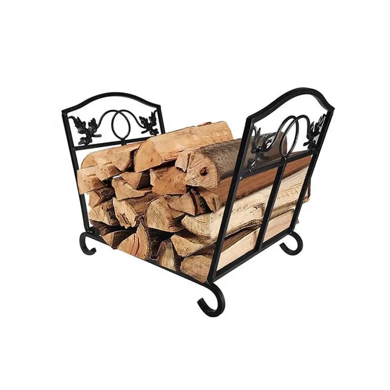 

Складная подставка для дров, черный держатель для хранения бревен и дров