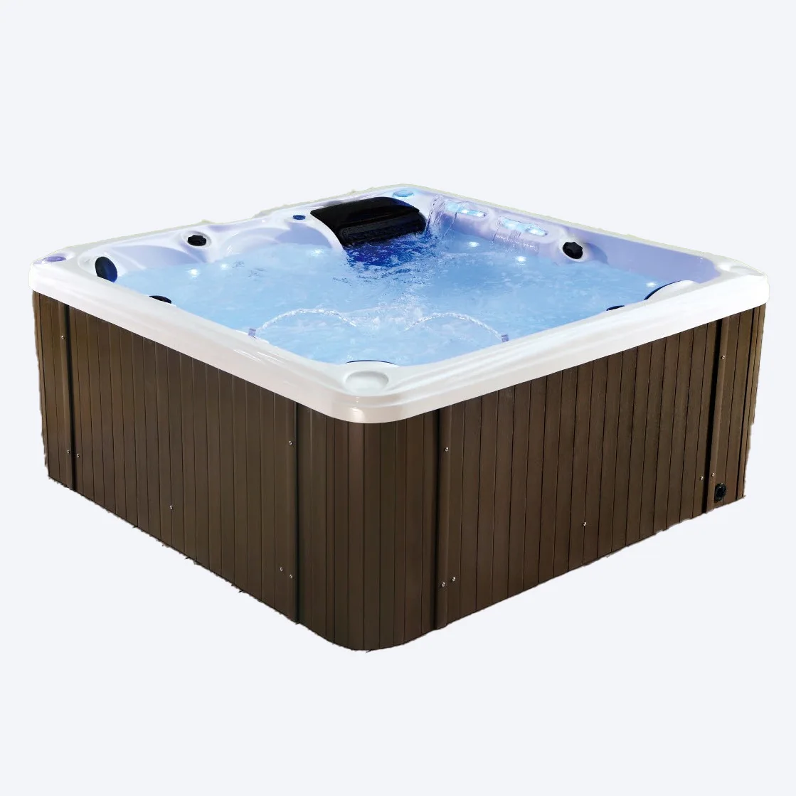 6 people outdoor surfing constant temperature bath surfing massage spa big pool courtyard villa hotel