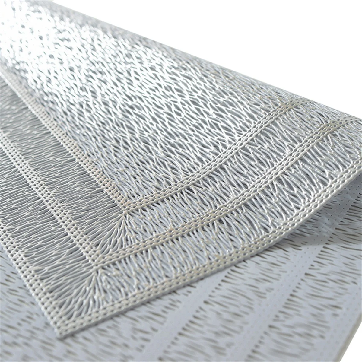 6 шт. прямоугольный тканый коврик для стола, 18x12 дюймов, текстурированные устойчивые к царапинам коврики для стола из ПВХ, для домашнего декора на кухне