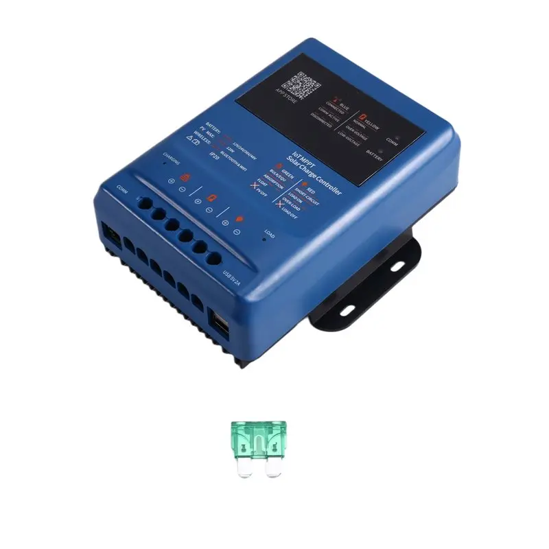 FEDI-MPPT Solar Charge Controller APP Remote (Bluetooth/Wifi) 12/24/36/48V Adaptive 120V PV All Battery Compatible