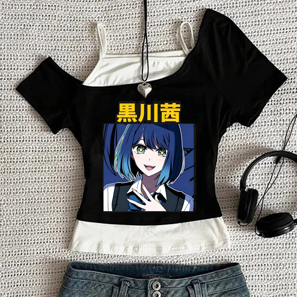 Oshi No Ko cropped top ladies clearance sales manga dollette party top tees clearance sales cutecore cheap gothic dollette