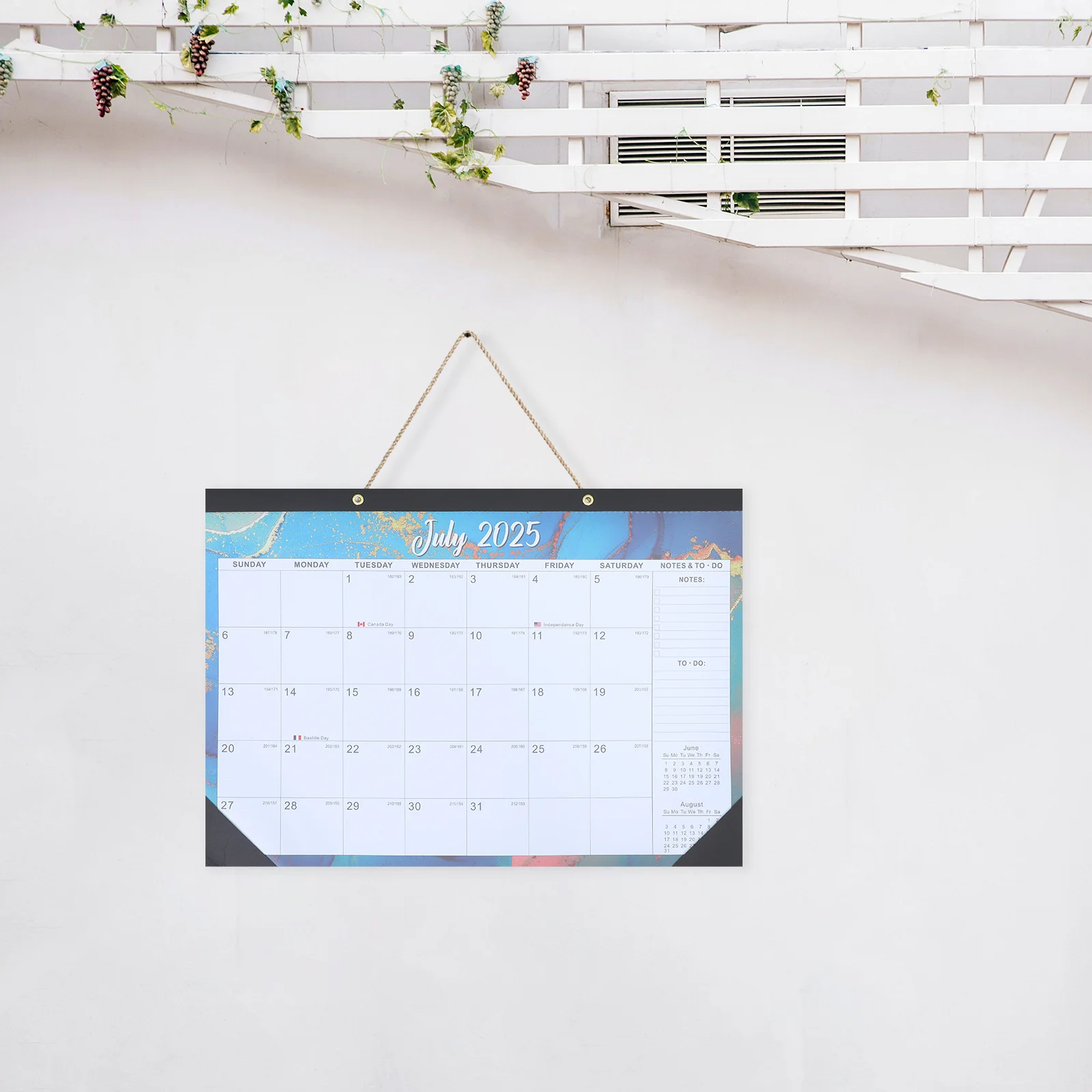 

Hanging Wall Calendar Large 18 Month Planner July 2025 to December 2026 Yearly Wall Calendar Full Year Planner for Office Home
