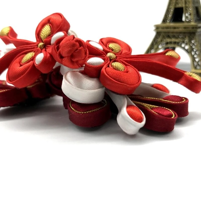 72XE Color Chinese Knot Button Butterfly Ribbon Fastener Shirt DIY Craft