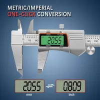 150mm Stainless Steel Light Digital Calipers with Backlight LCD Display 6 Inch  Pachometer Wth Light