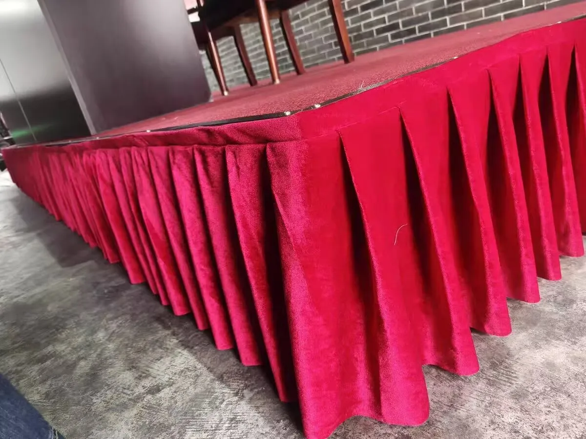 Velvet Table Skirting Wedding Table Skirts for Event Party Decoration