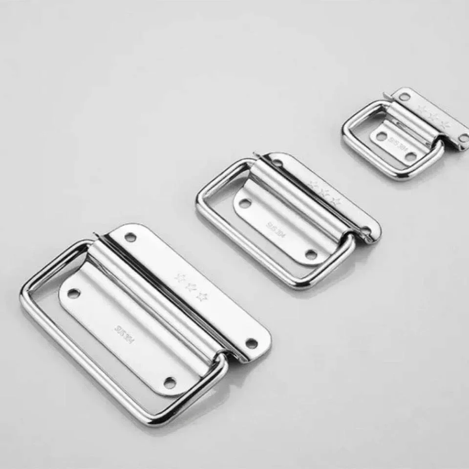 Thickened 304 Stainless Steel Folding Handle - Samsung-Style Movable Handle for Toolbox, Industrial Equipment Box & Furniture