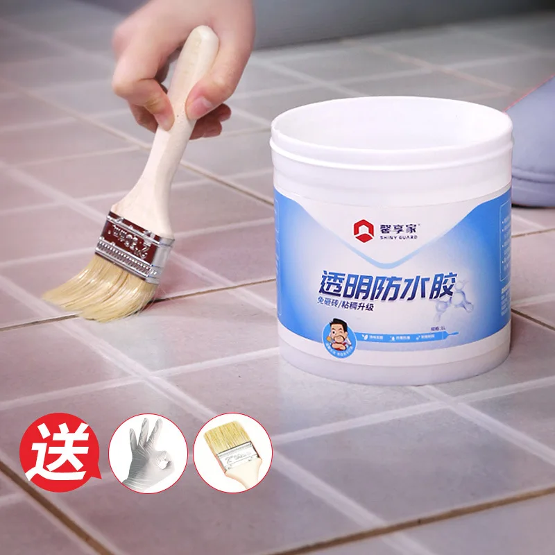 

Transparent waterproof glue bathroom waterproof coating brick-free glue exterior wall bathroom floor tile waterproof material