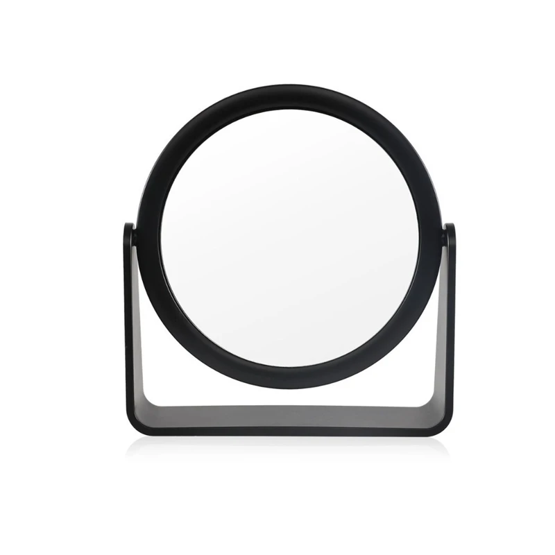 Vanity Makeup Mirror Oval 360 Rotating Tabletop Swing Stand Minimal No Light For Women Dressing Table Decor Birthday Gift Sleek