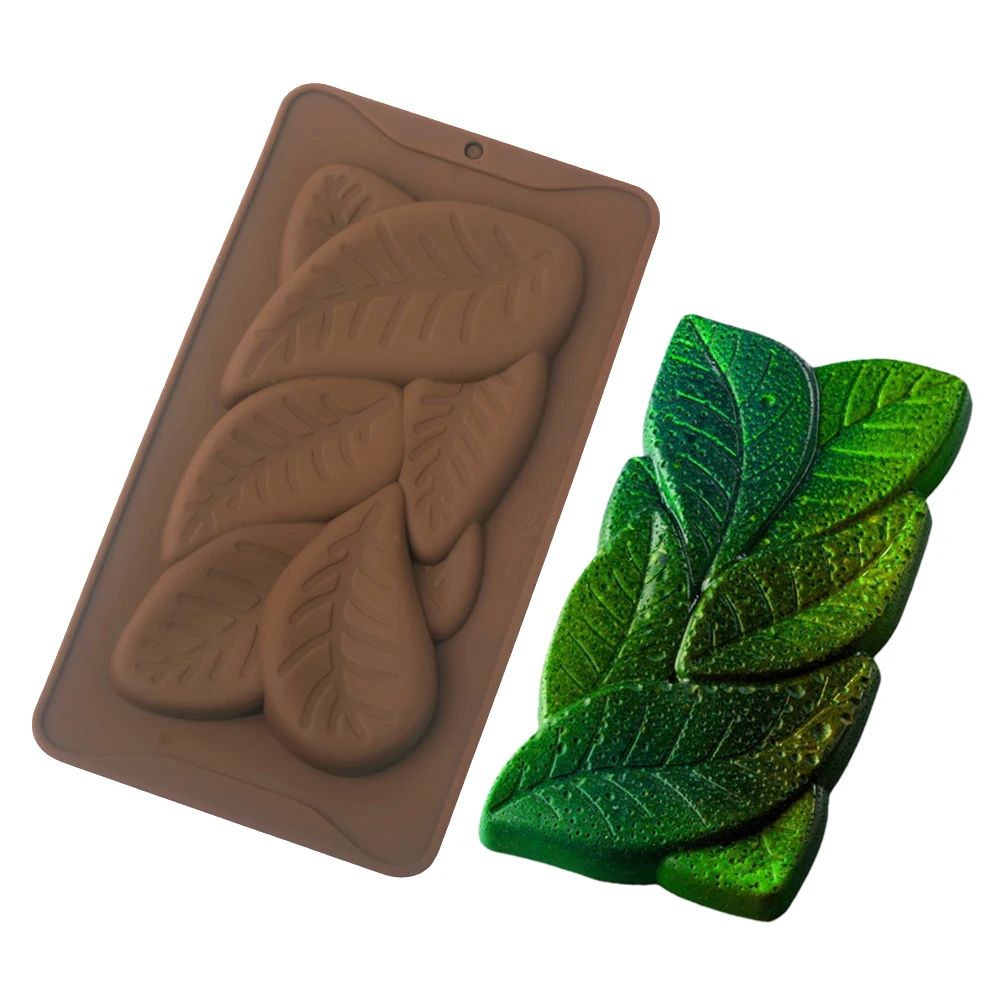 

Small Purple Flower Chocolate Bar Large Leaf Chocolate French Pastry Dessert Baking Silicone Molds