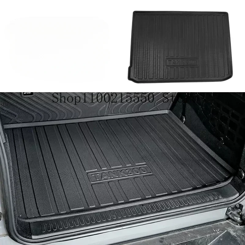 For Great Wall TANK 300 2021-2023 Car Rear Trunk Liner Cargo Boot TPO Trunk Mat Floor Tray Mud Kick Carpet Auto Accessories