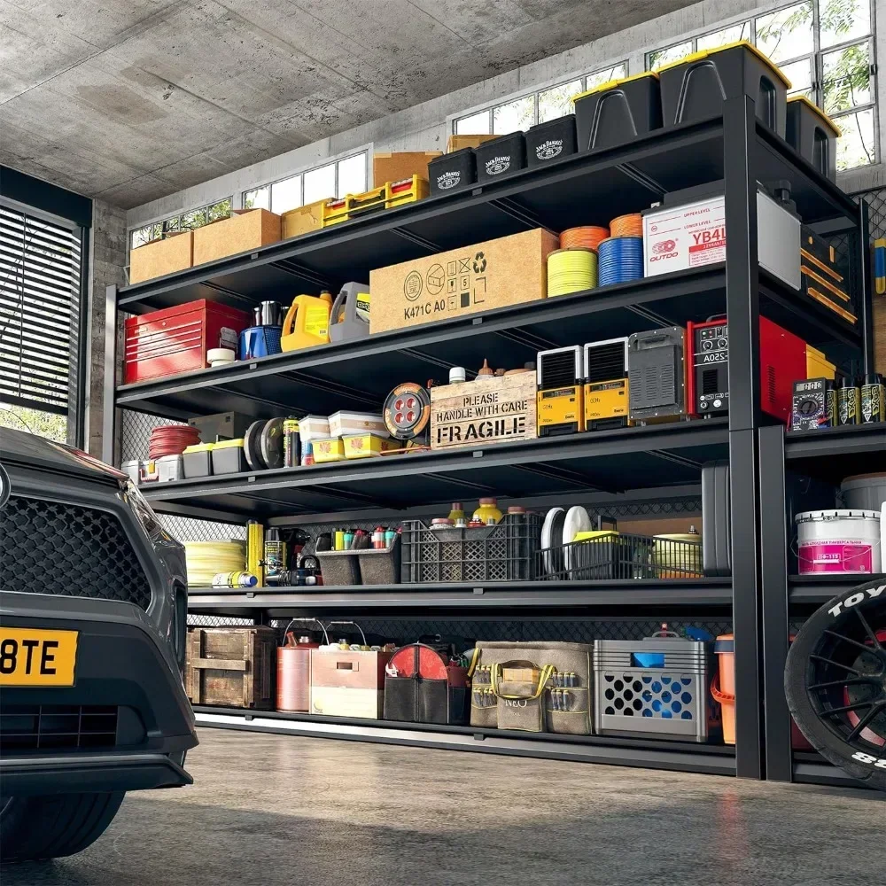 

60" W Garage Shelving 3000LBS Heavy Duty Storage Shelves, Adjustable 5 Tier Metal Shelves for Storage Rack Industrial