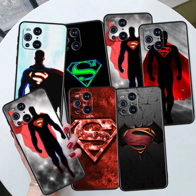 Cool Batman Superman For OPPO Find X6 X5 X3 X2 F21S F21 Pro Lite Neo Black Silicone Soft Cover Capa Phone Case