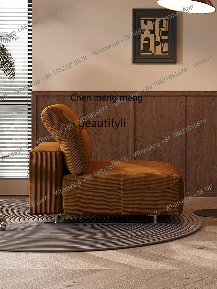 أريكة مفردة فاخرة وخفيفة لغرفة المعيشة وشرفة منزلية، كرسي ترفيهي كسول على شكل سروال قصير عتيق #3