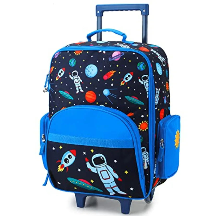 

Luggage with Wheels for Boys Girls, Cute Travel Carry On Suitcase for Toddlers Classic Rolling Luggage with Large Front Pocket