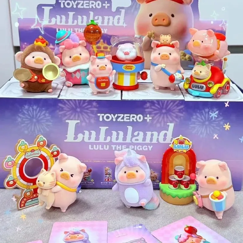 En Stock TOYZERO LuLu el cerdito LuLuLand caja ciega juguetes muñeca LuLu caja misteriosa payaso cerdo modelo fantasía carrusel regalos Juguetes