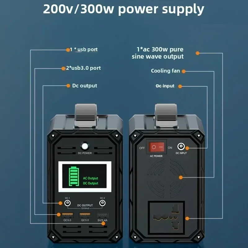 Novo 222wh 60000mah estação de energia portátil gerador solar de emergência bateria banco potência para acampamento drone portátil fornecimento rv
