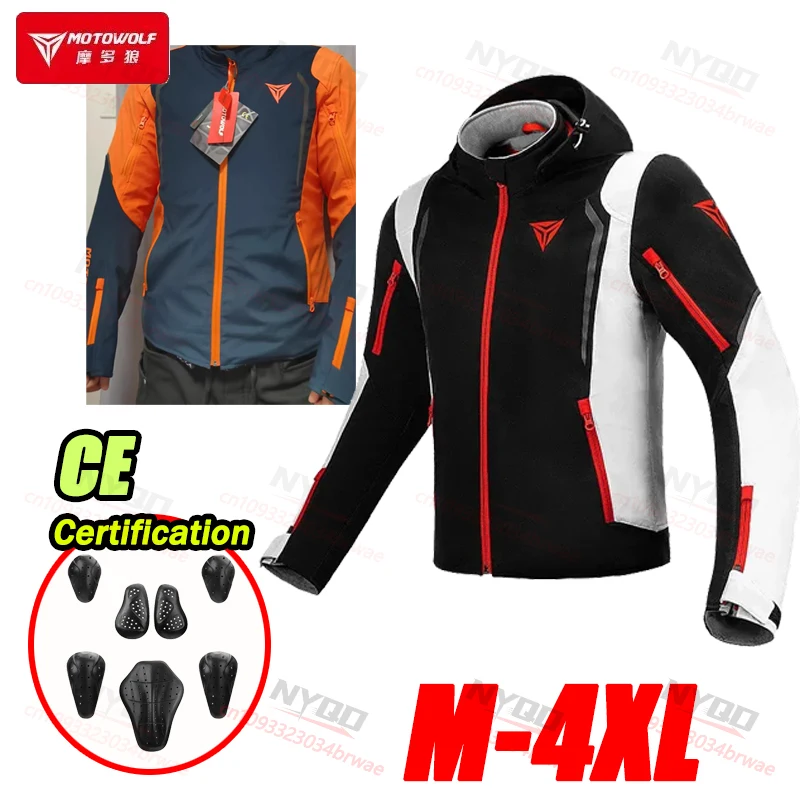 

MOTOWOLF Motorcycle Riding Jacket Breathable Warm Commuter Men's Windbreaker Cycling Gear Motorcycle Jacket Men
