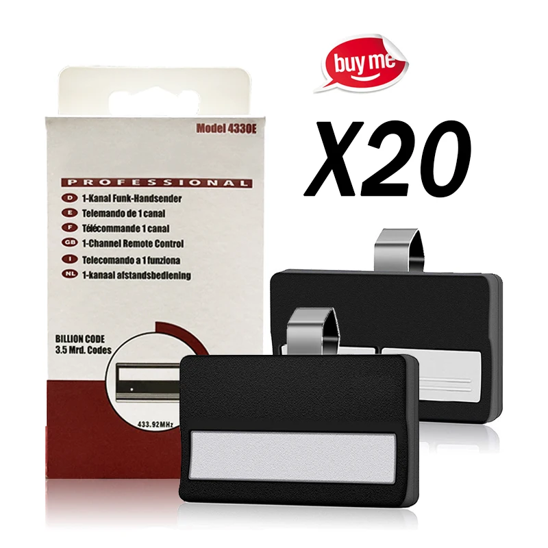 

Work With 4330E 4333E 4335E 4330EML 4333EML 433.92MHz Billing Code Garage Door / Gate Remote Control