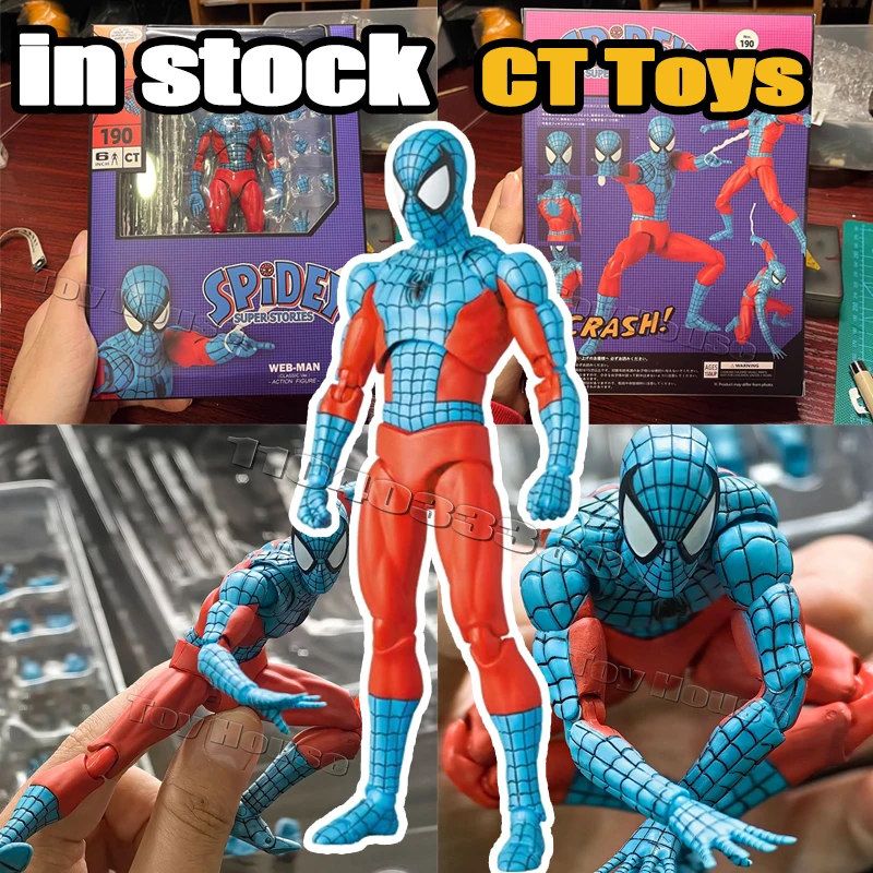

In Stock Ct Toys Spiderman Figure Mafex 190 Web Man Shf 185 Spider Miles Morales 2099 Spider-Man Action Figure Model Toys Gift