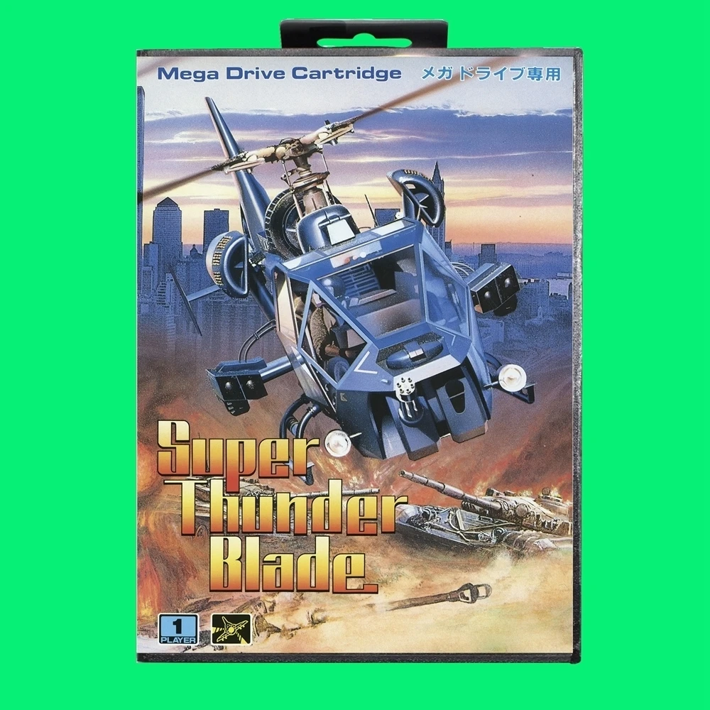 

Super Thunder Blade Game Cartridge 16bit MD Game Card With JP Cover Retail Box For Sega Mega Drive