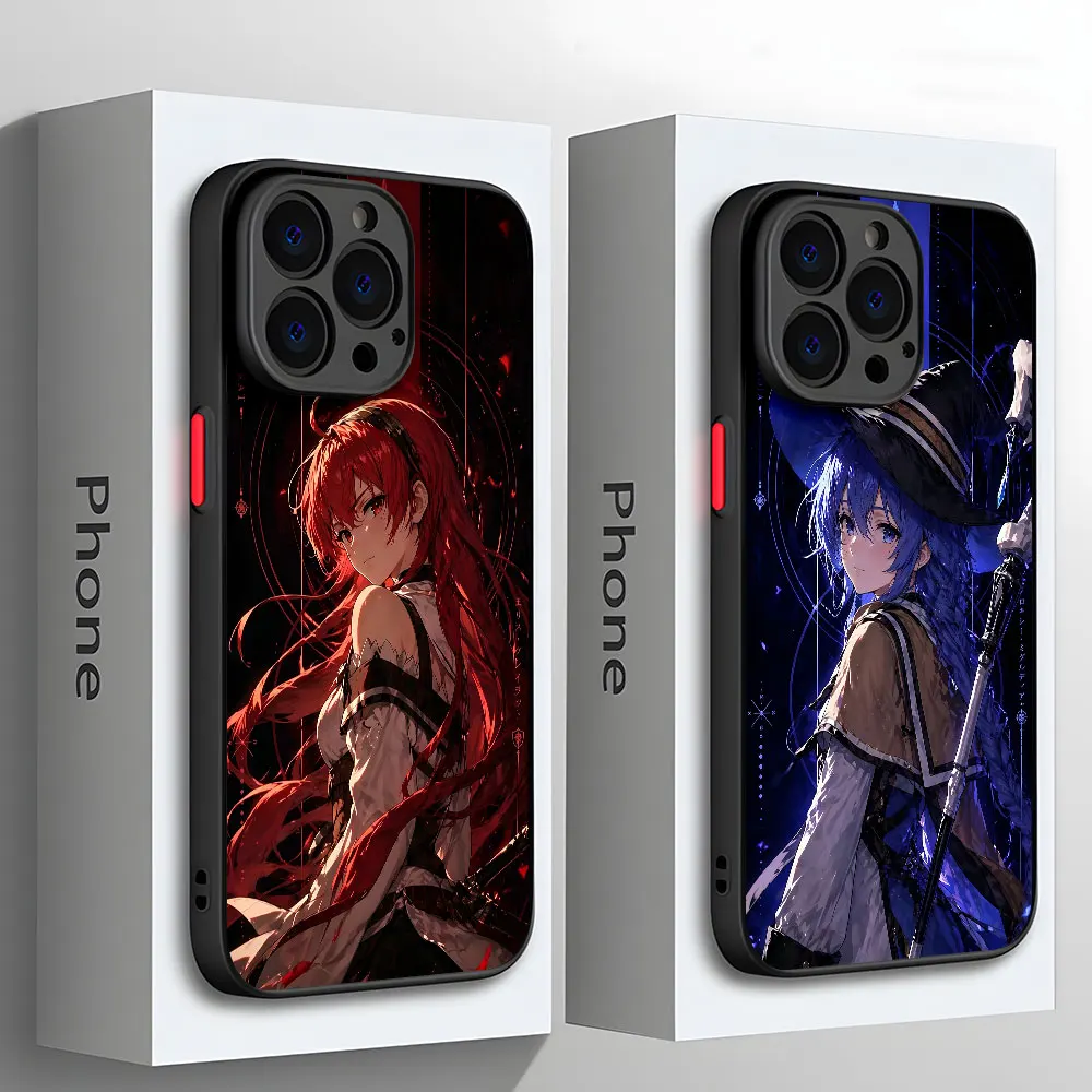 Matte Phone Case For iPhone 18 17 16 13 Mini 15 14 11 XS 12 Pro Max 16e XR X 8 7 6s Plus Black Cover Eris Greyrat Mushoku Tensei