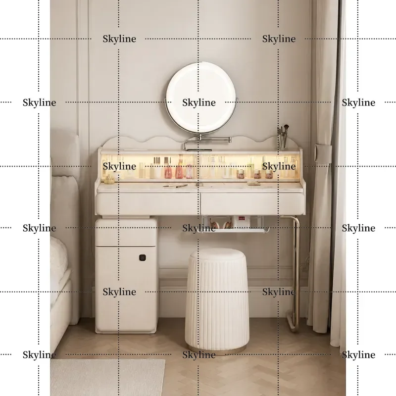for 2026 New Modern Light Luxury Dresser Storage Cabinet Integrated Dressing Table Bedroom Simple Safe Makeup Table
