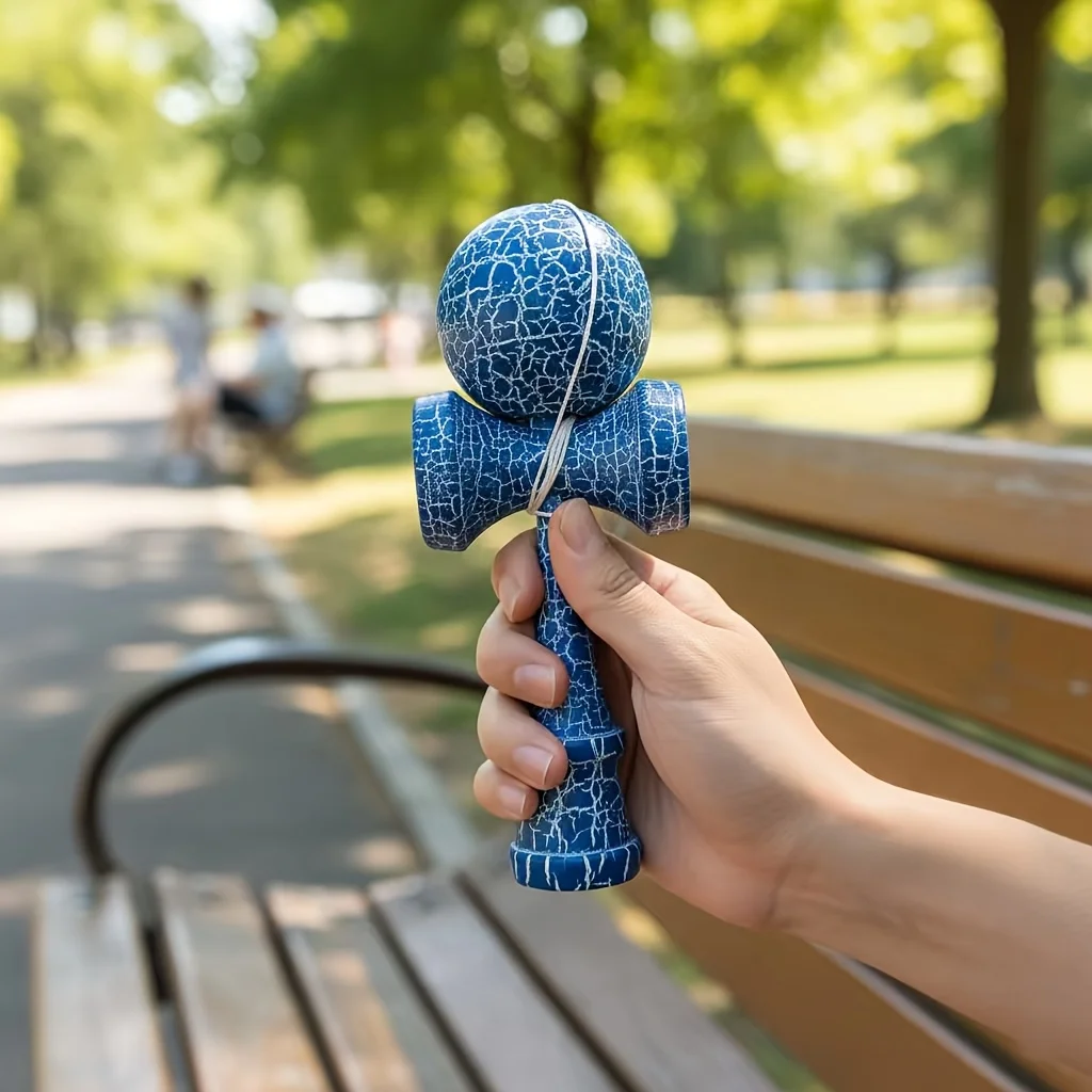 Kendama Pro Balance Trainer with Artificial Jade Ball - Professional Wood Hand-Eye Coordination Training Device