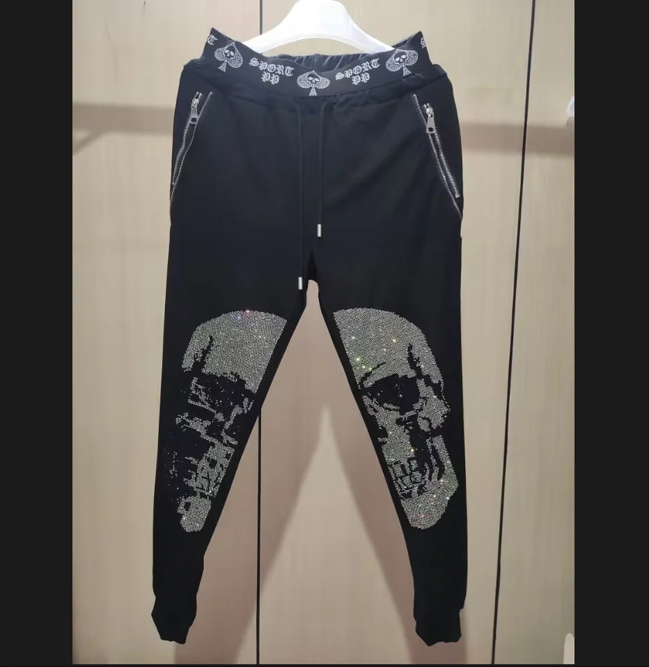 

High Street Rhinestone Спортивные штаны Мужские хип-хоп Мужская уличная одежда Модные брюки