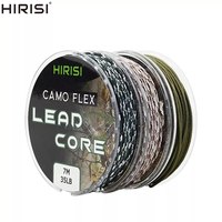 1pcs 35LB 7M Leadcore Carp Fishing Tackle Line Make Carp Hair Rigs 3 Color Braided Lead Line