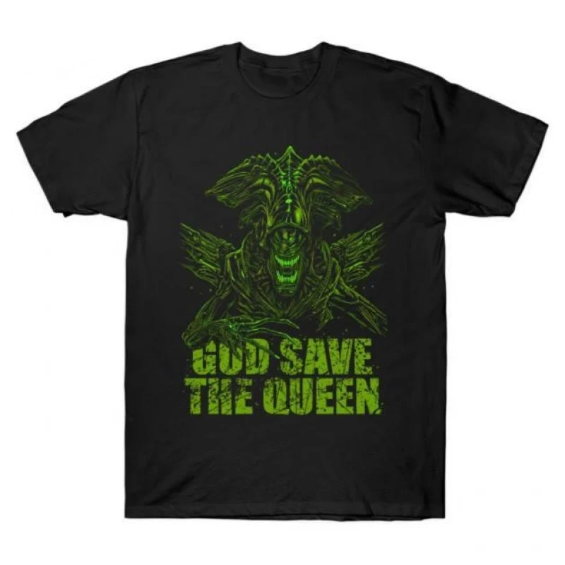 

God save the queen 0412 Retro Sci-Fi Alien Gift T-Shirt Weyland LV-426 Horror movie Xenomorph Graphic clothes All size tops