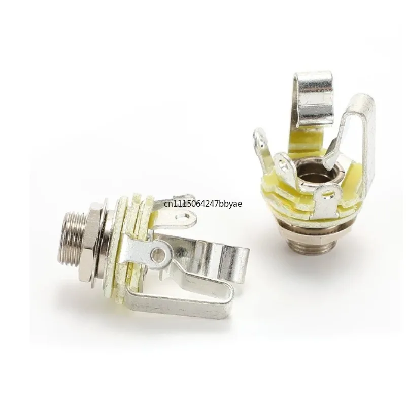 20pcs Monophonic 6.35mm female head NYS229, two-core audio panel with metal socket.