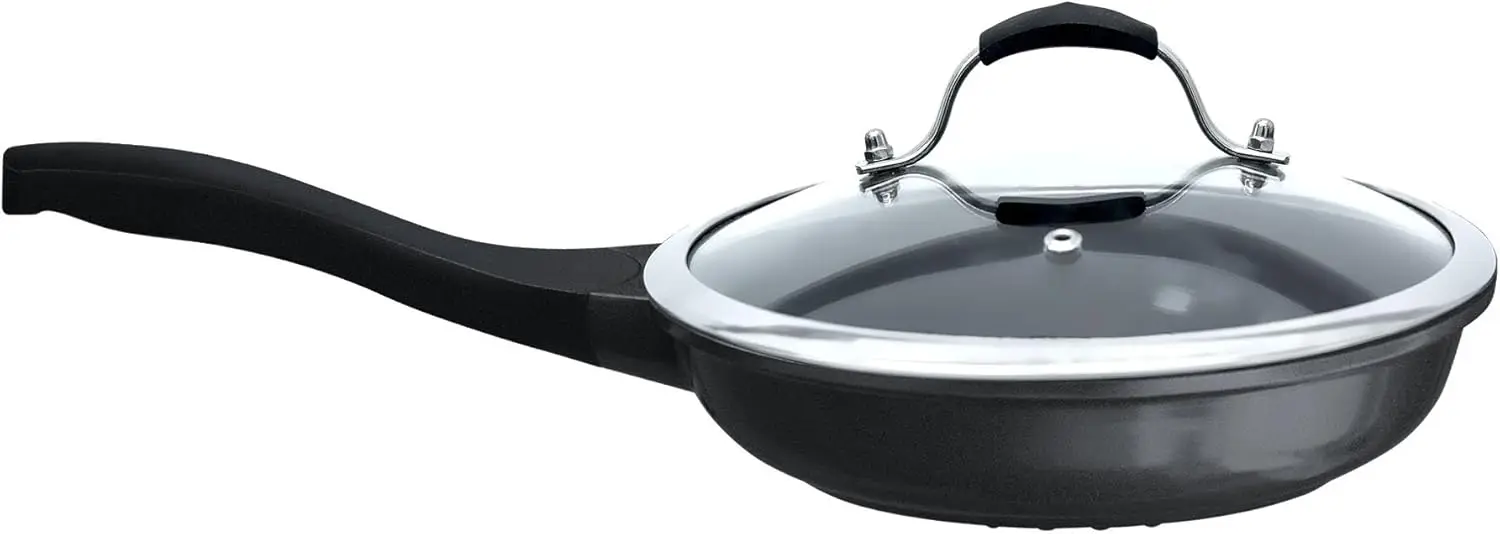 طقم أواني ومقلاة سيراميك غير لاصقة مكون من 6 قطع