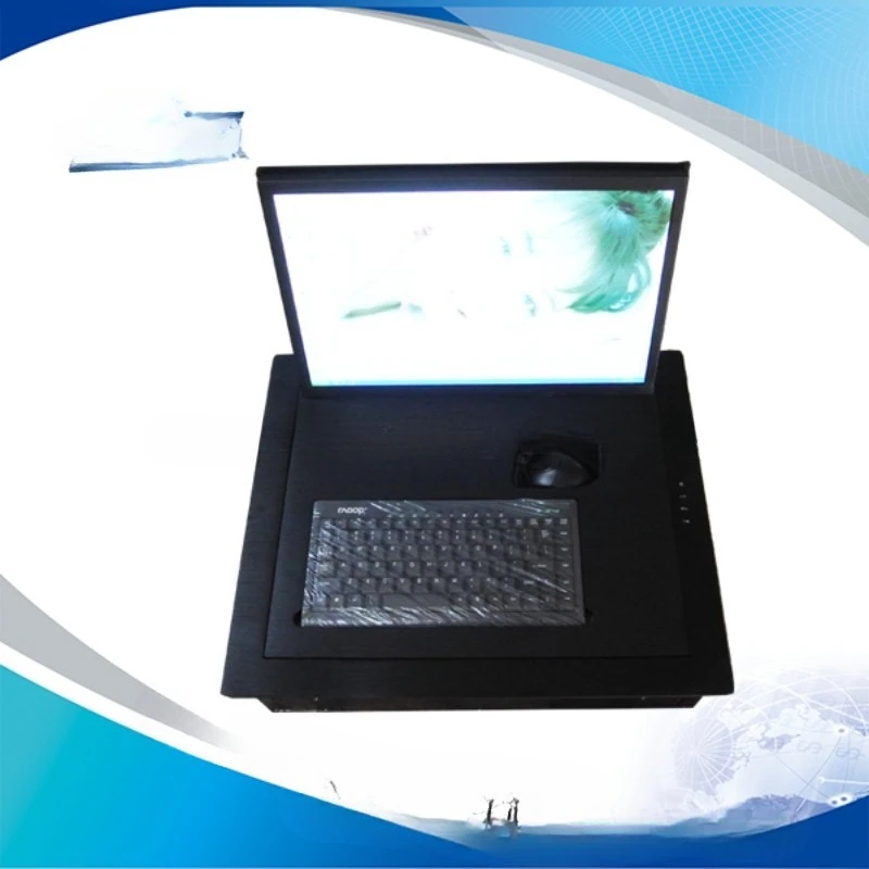 Desktop Touch Screen Flip Monitor Lifting System/Computer LCD Lifting Meeting Room
