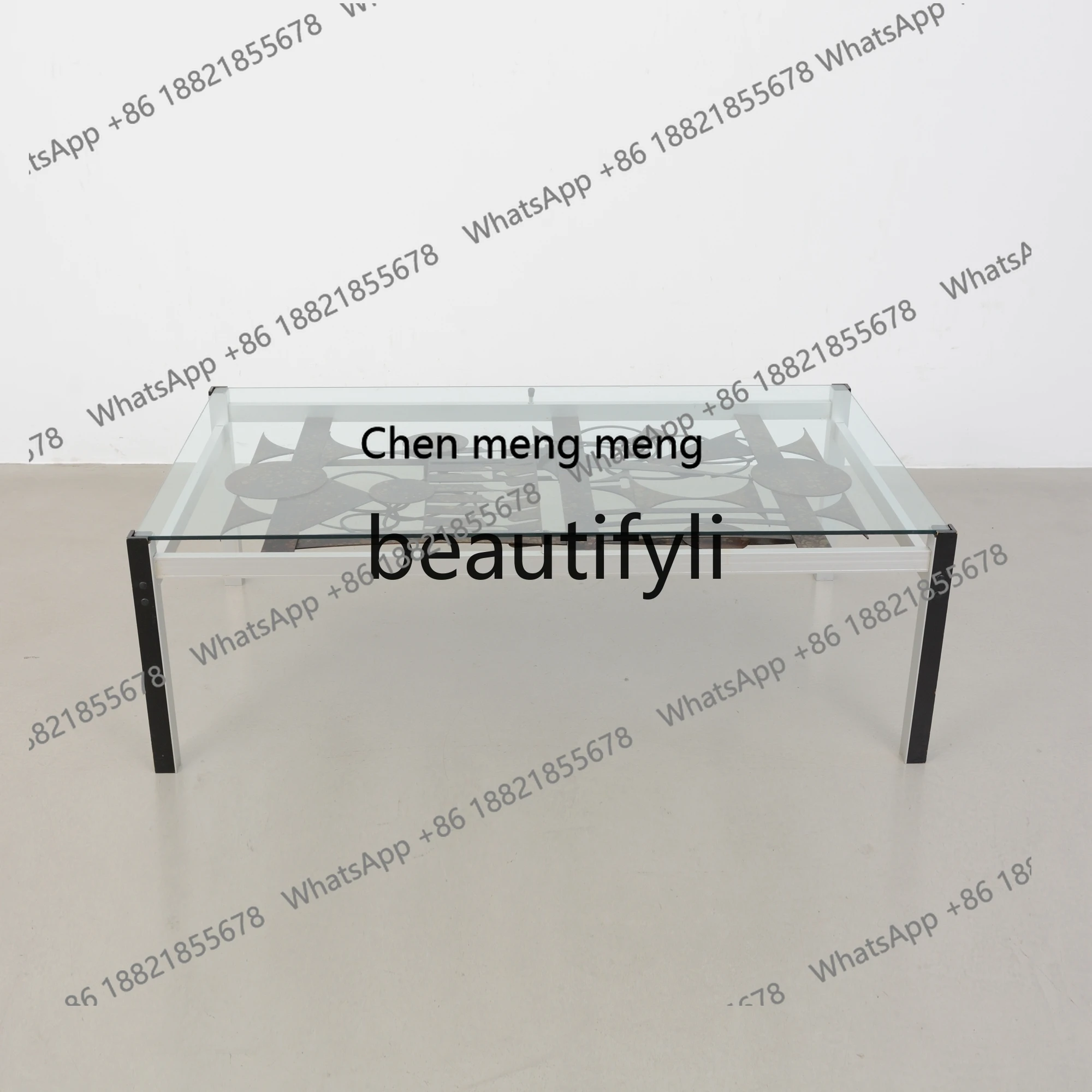 

Искусство железа, стеклянный журнальный столик