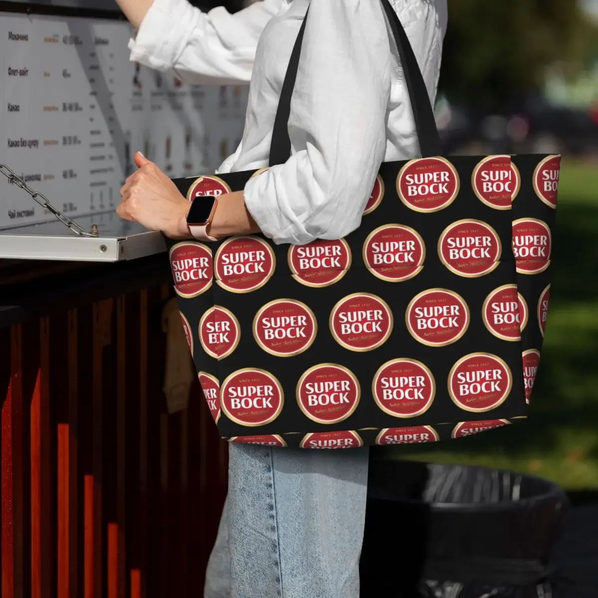 Super Bock Since 1927 Beach Tote Bag Sport Gym Yoga Duffle Large Tote Bag Women Travel Bag Fitness bag