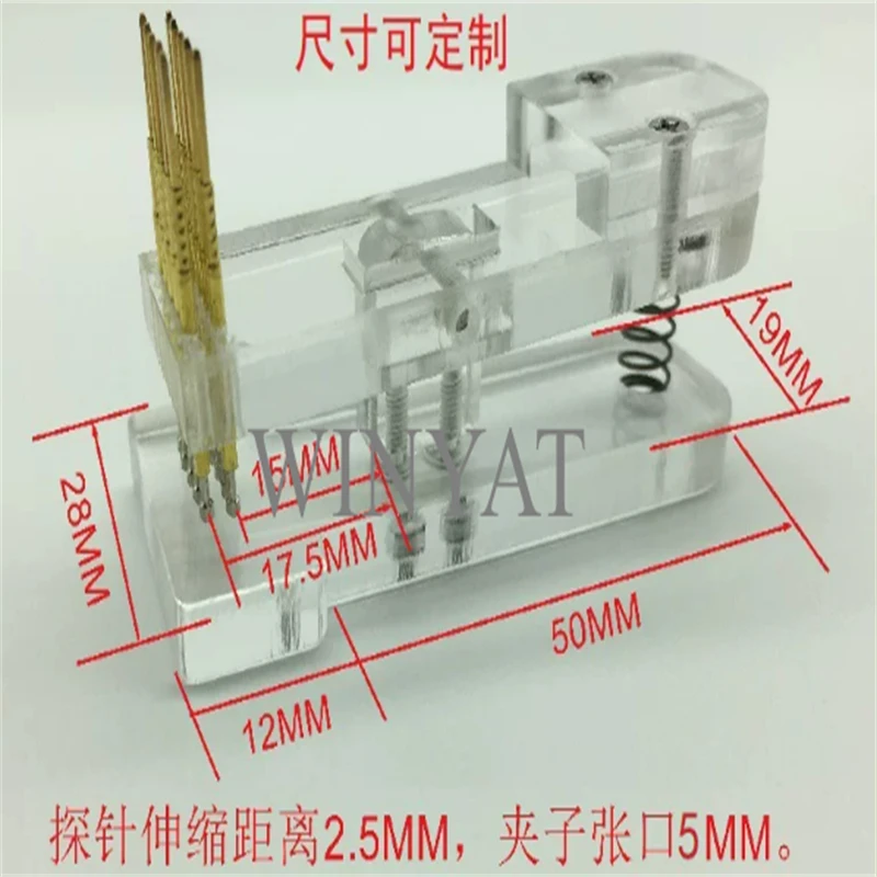 Pitch Test Clip, Programming Clip, PCB Programming Fixture, Programmer Burning Clip 1.27mm Double Row