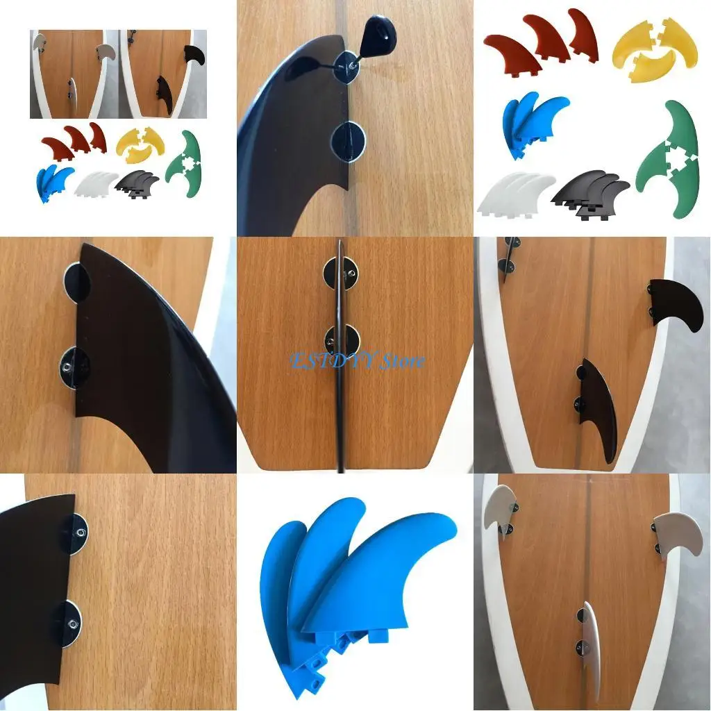 

G6DE Safe Water Separator PVC Fly Kitesurfing Board Fins for Surfboard, Paddle Board