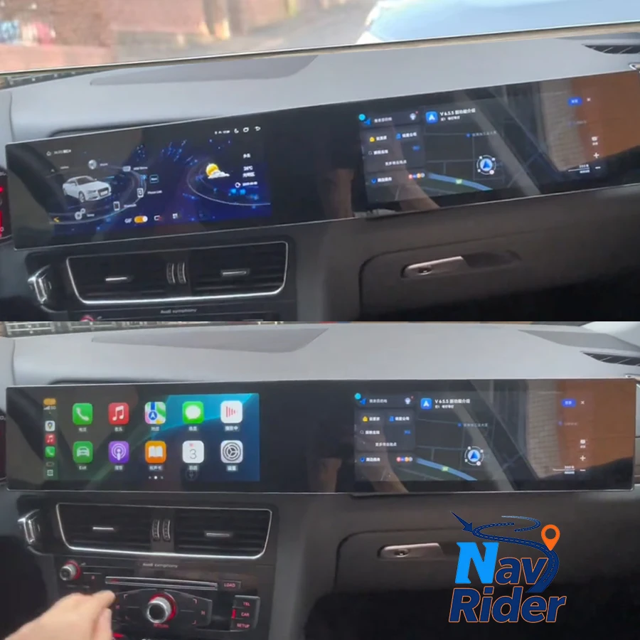 

Для Audi Q5 2009-2017: Автомагнитола с CarPlay и Android, мультимедийный видеоплеер, GPS-навигация, головное устройство с двумя экранами 21 дюйм