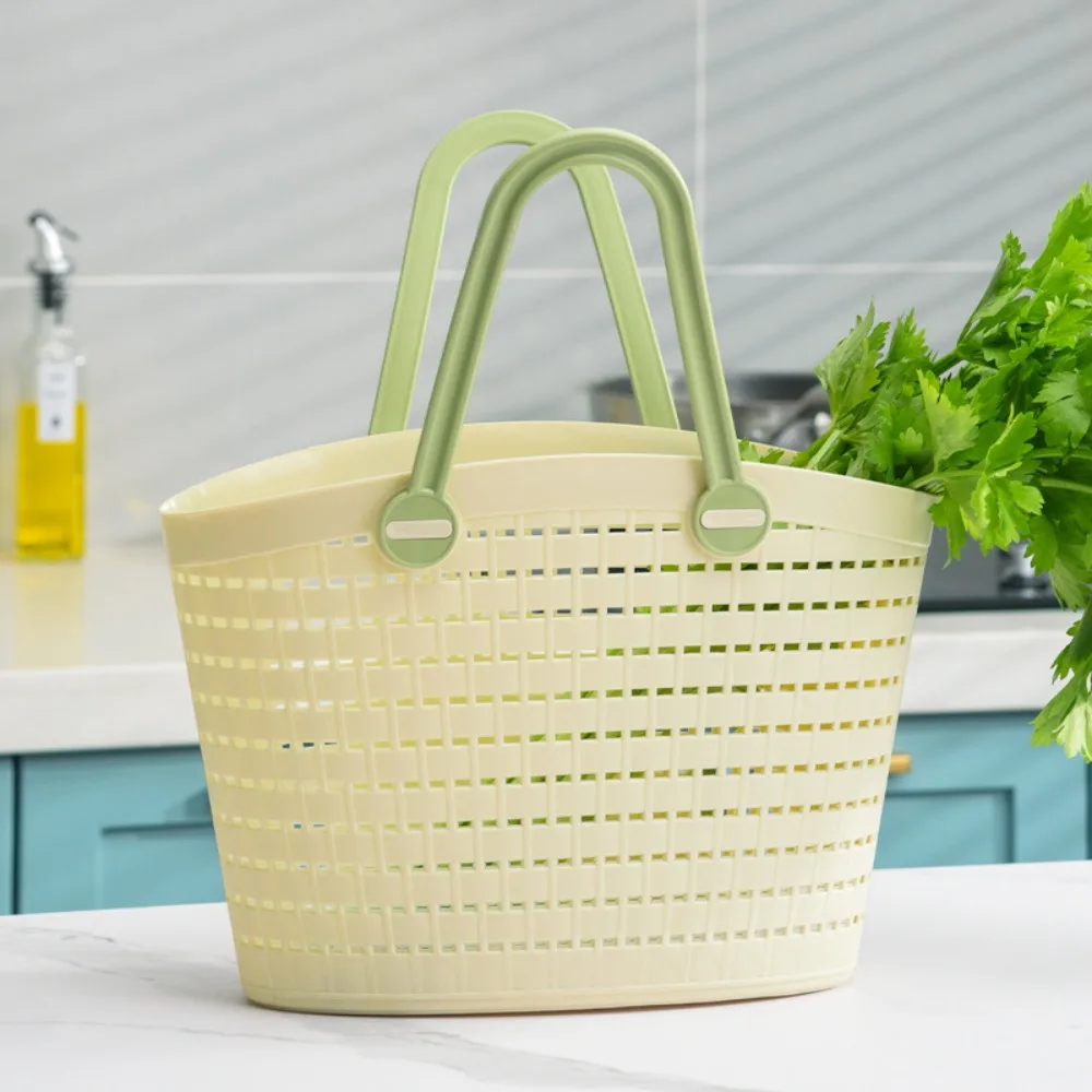 

Simple Hollow Out Shower Basket Large Capacity Fashion Washing Basket Multifunctional Bath Basket