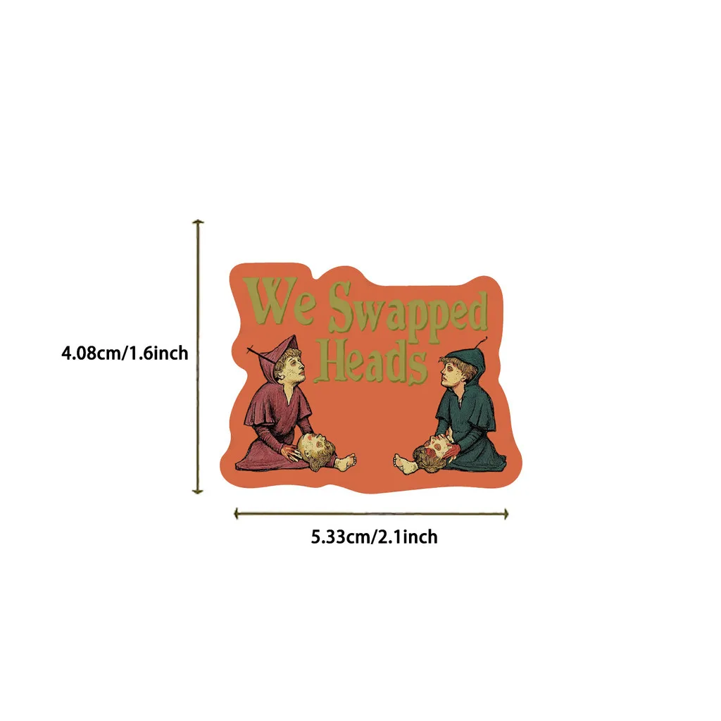 50 Stück mittelalterliche unheimliche abstrakte Graffiti-Aufkleber – DIY wasserfeste dekorative Aufkleber für Gitarren, Notizbücher und Gepäck