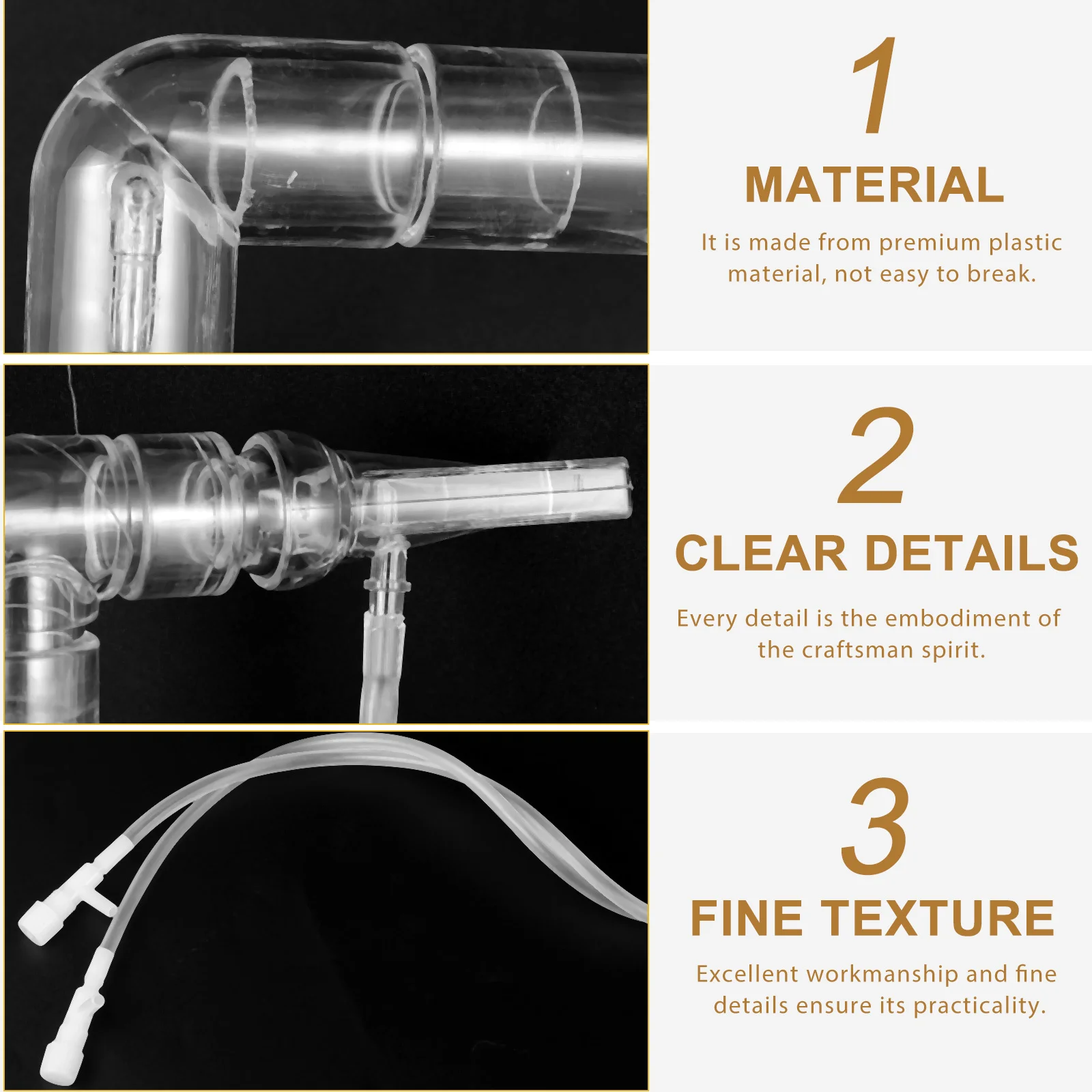 

Fish Tank Oxygenation Tube Aquarium Air Pump Tube Two-Way Water Outlet Transparent Plastic Air Tubing For Aquariums