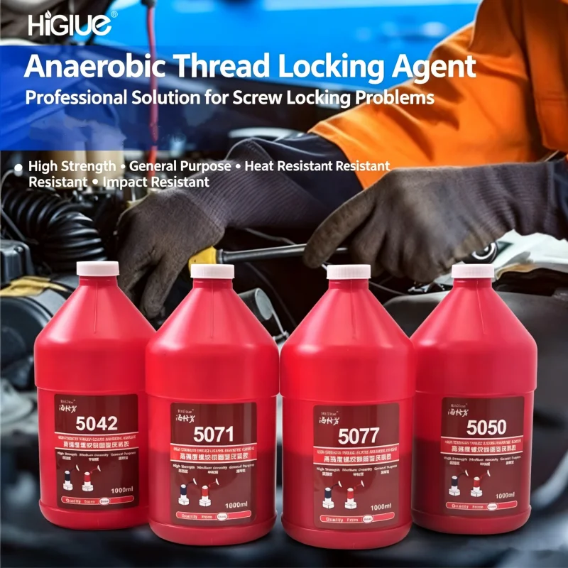 1000ml High-strength Thread Locker, Anaerobic Screw Adhesive, Liquid PTFE Tape, Screw Anti-loosening Glue with No Leakage Sealin