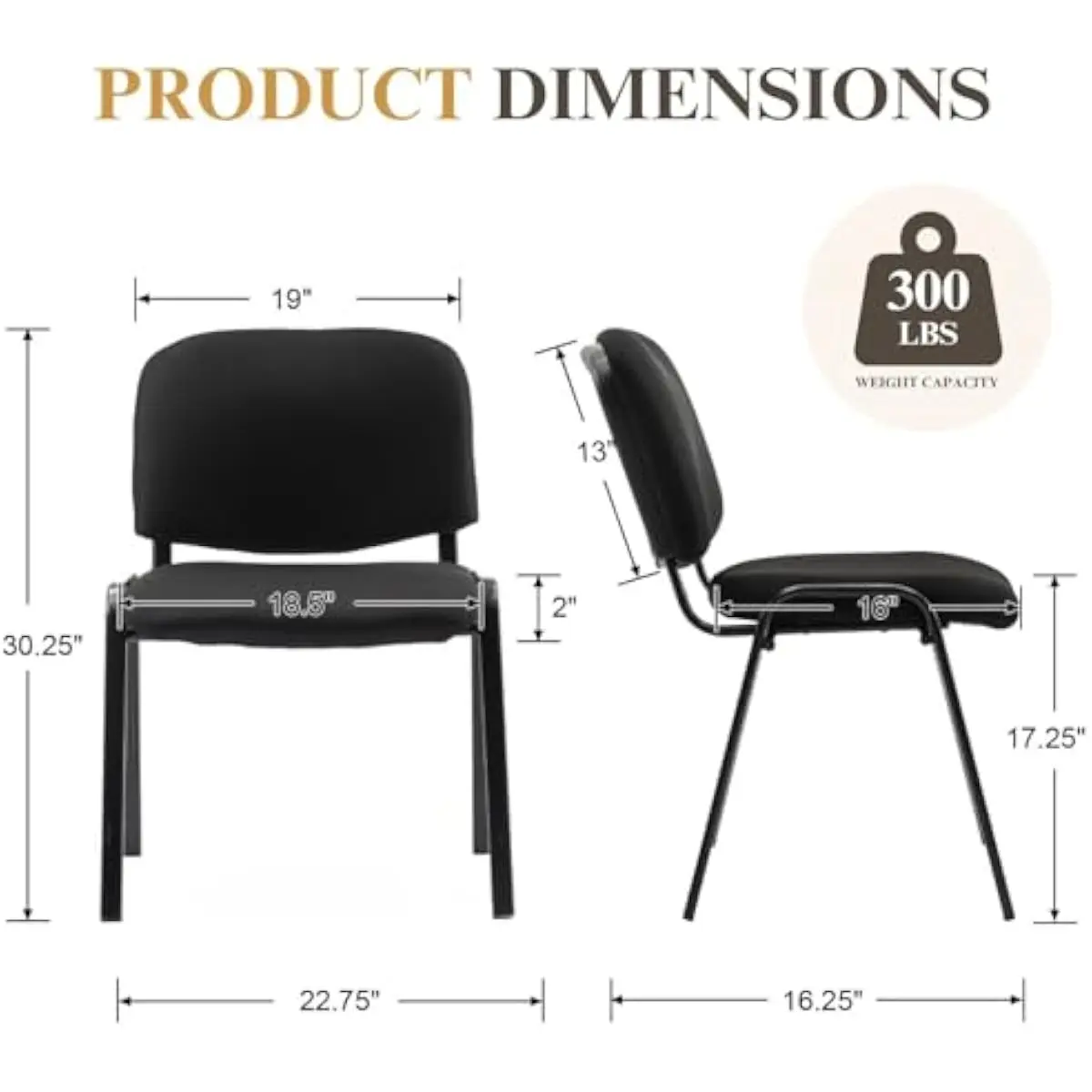 Stackable metal guest chairs with breathable mesh seat and backrest, space-saving design for offices, training rooms, lobbies, c